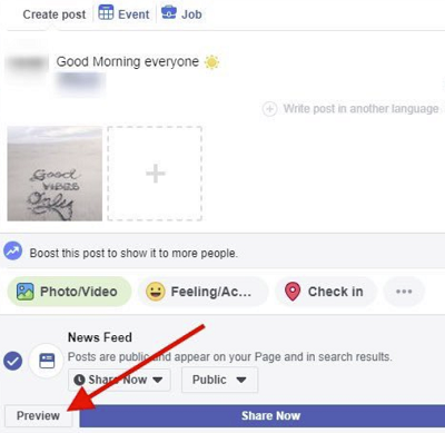 Facebook สามารถ Preview Post